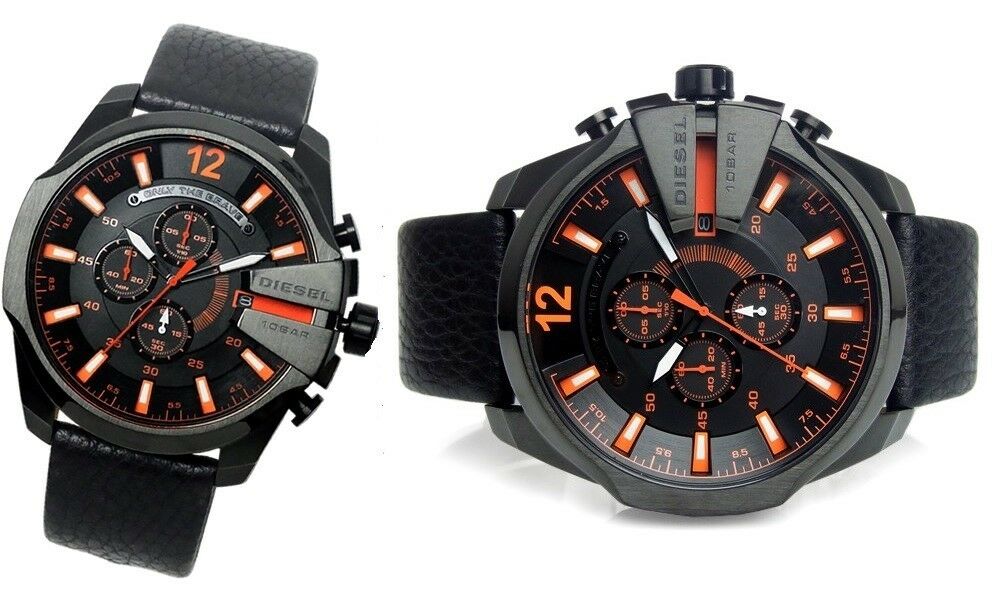 DIESEL MEN'S LEATHER WATCH DZ4291