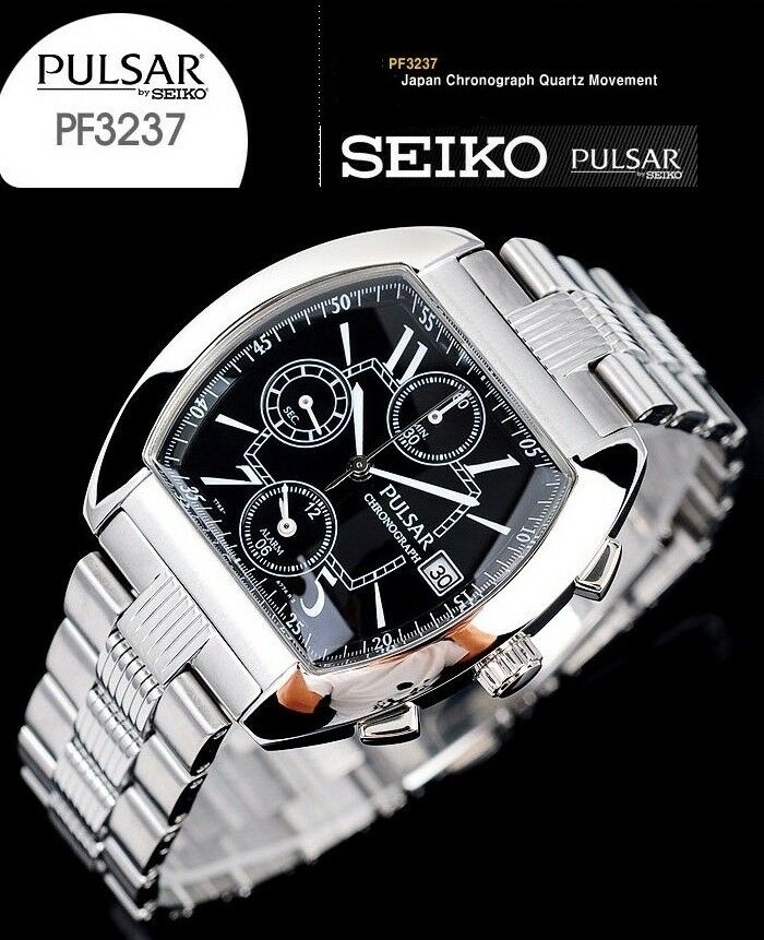 SEIKO PULSAR PERFORMANCE MEN'S TIME CHRONOGRPAH WATCH PF3237 