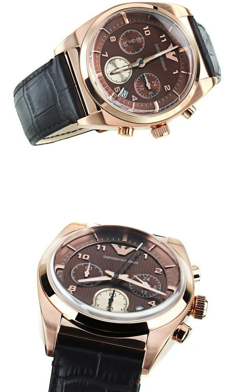 EMPORIO ARMANI MEN'S LUXURY ROSE GOLD COLLECTION WATCH AR0371
