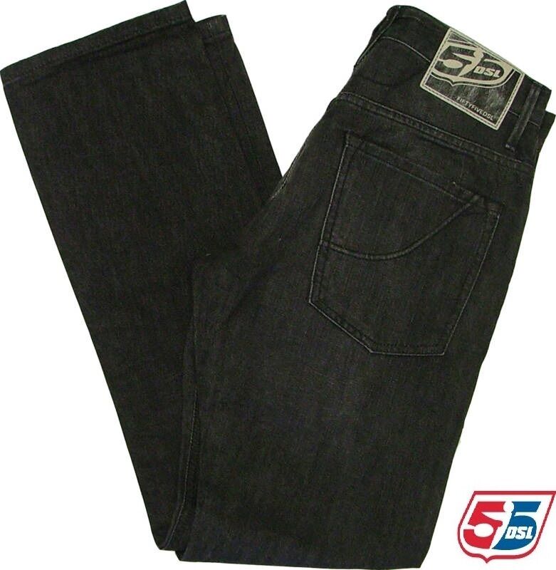 DIESEL MEN'S JEANS BLACK IN BLACK COATED FIFTYFIVE DSL 55 Sz. 26