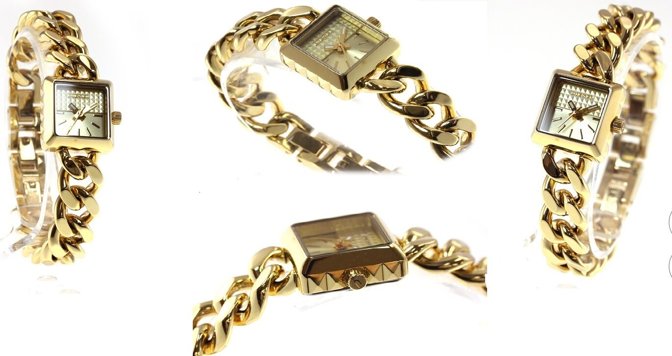 DIESEL LADIE'S TIME PIECE COLLECTION CHAIN GOLD WATCH DZ5431