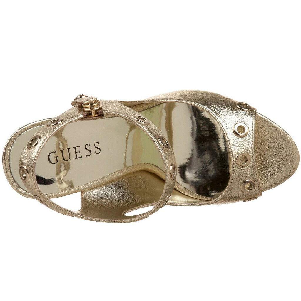 GUESS SANDALS HEELS PUMP OLYMPIC LEATHER Sz. 10
