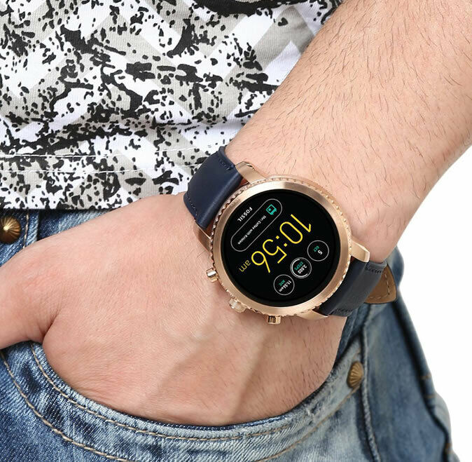 FOSSIL SMART EXPLORIST NAVY BLUE WATCH FTW4002