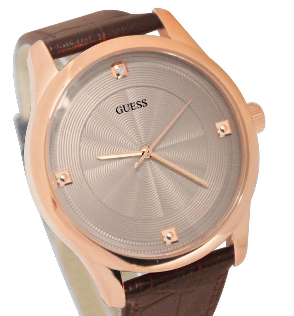 GUESS MEN'S COLLECTION ROSE GOLD DIAMOND EDITION WATCH U0539G2