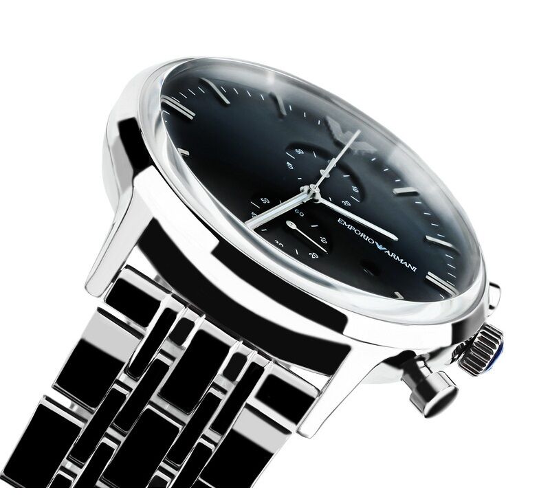 EMPORIO ARMANI MEN'S CHRONOGRAPH DARK BLUE DIAL EDITION WATCH AR1648