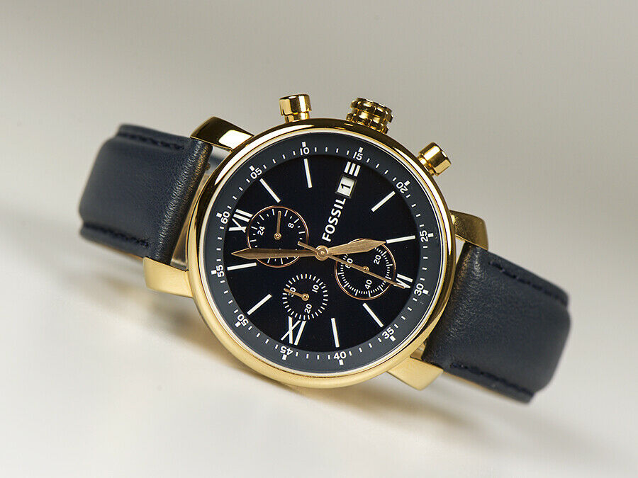 FOSSIL MEN'S CLASSIC EDITION NAVY BLUE CHRONOGRAPH WATCH BQ1704