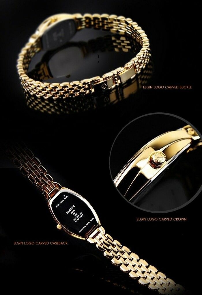 ELGIN LUXURY LADIE'S DRESS STYLE ELEGANT CRYSTALS WATCH EG300