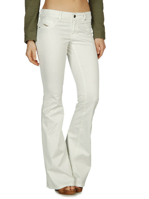 DIESEL WOMEN'S LIVIER FLARE-Z IN THE 00LRN Off WHITE Sz. 25