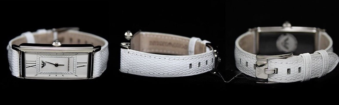 EMPORIO ARMANI WOMEN'S LUXURY COLLECTION WHITE LEATHER AR0787