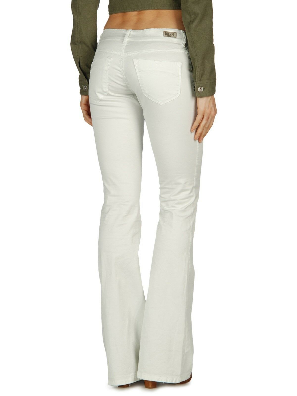 DIESEL WOMEN'S LIVIER FLARE-Z IN THE 00LRN Off WHITE Sz. 25