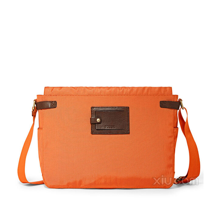 FOSSIL MEN'S ORANGE COLLECTION ATLAS MESSENGER BAG MBG9174800