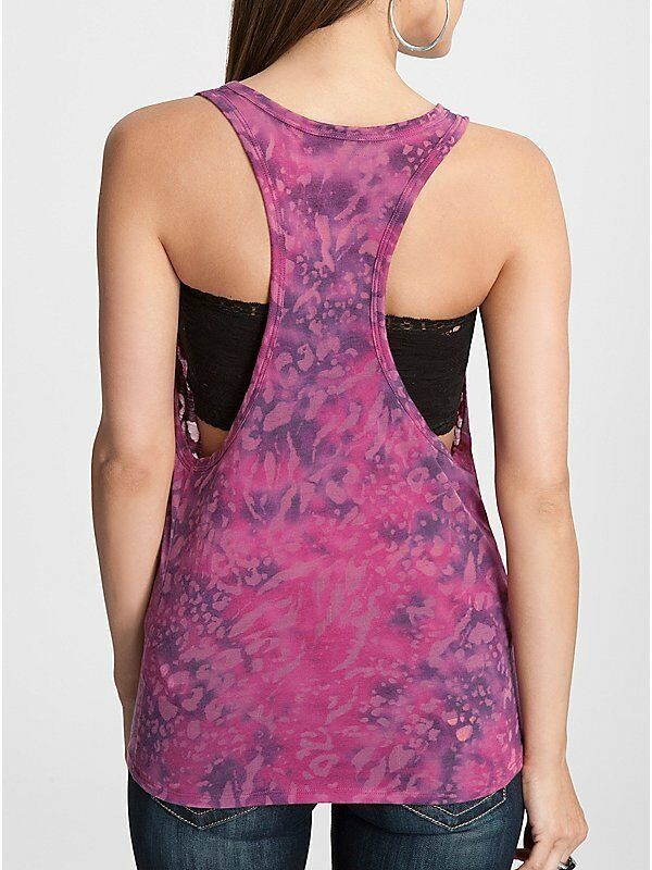 GUESS WOMEN'S MULTI PURPLES ELLIE TIGRESS ANIMAL PRINT Sz. M