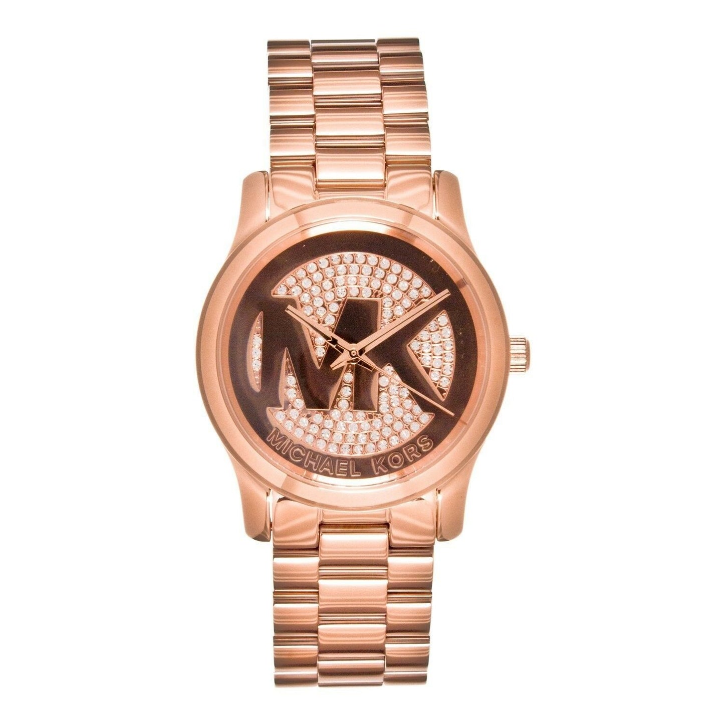 MICHAEL KORS LADIE'S ROSE GOLD LOGO CRYSTALS WATCH MK5853
