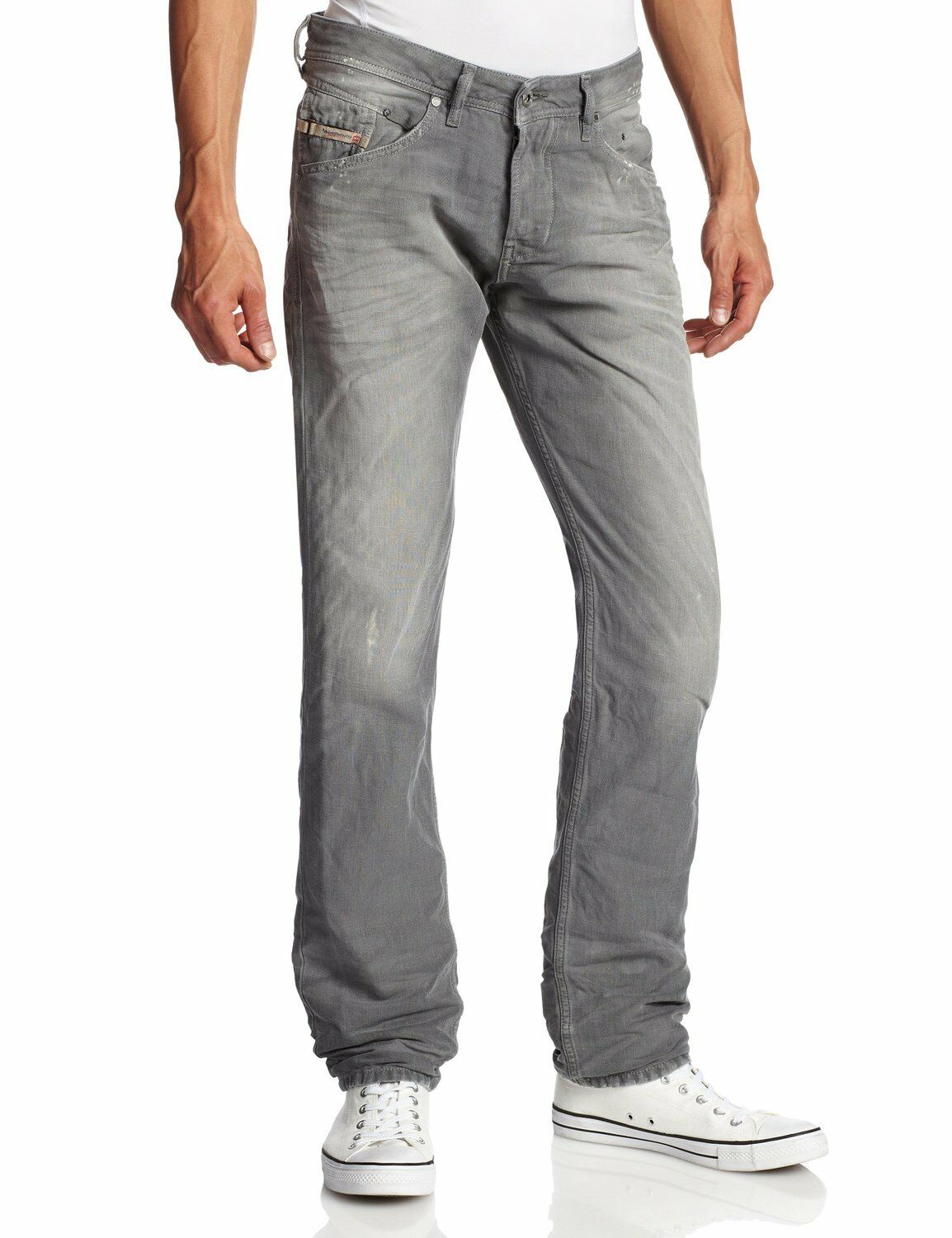 NWT $328 DIESEL MEN'S GREY BELTHER TOP 0818V JEANS Sz. 28 AND Sz.30
