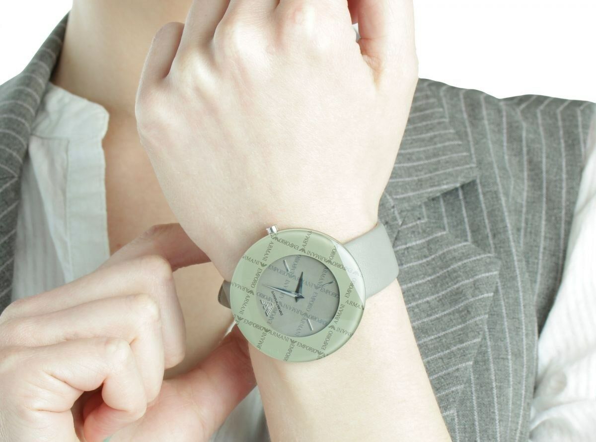 EMPORIO ARMANI WOMEN'S SUPER SLIM COLLECTION GREY WATCH AR7343