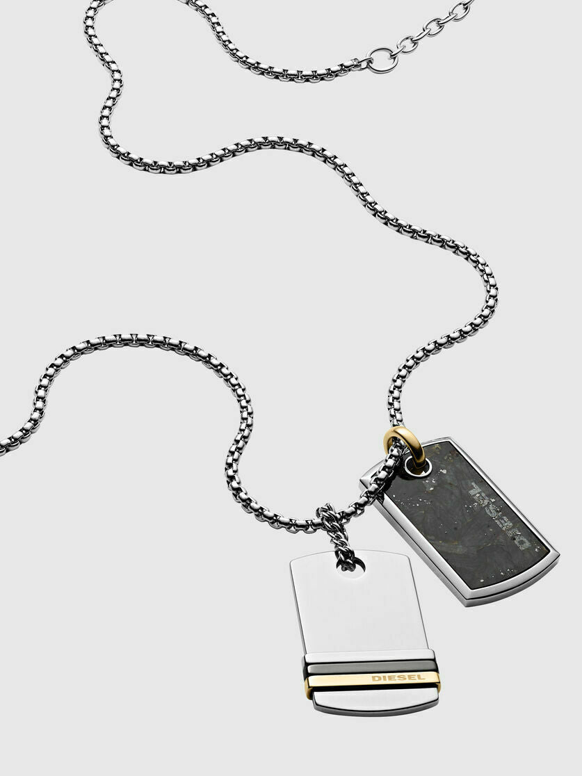 DIESEL MEN'S DOG TAG NECKLACE DX1189