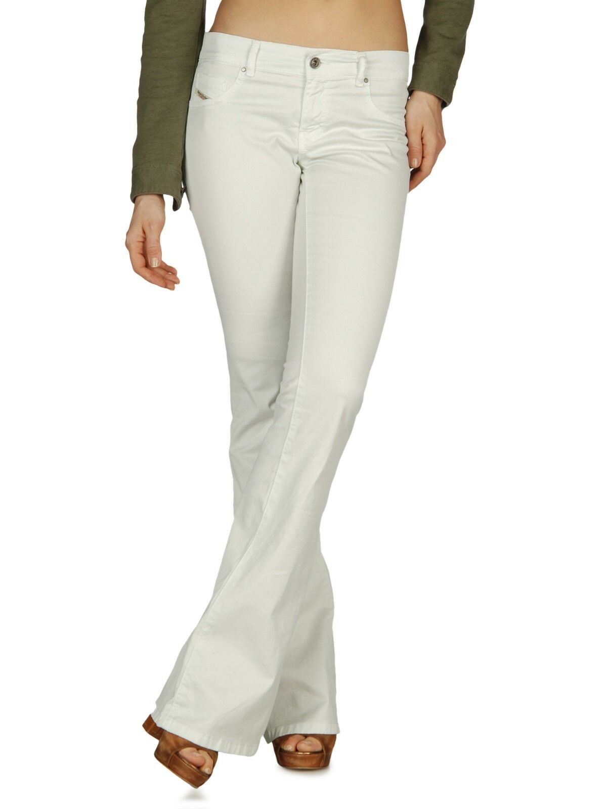 DIESEL WOMEN'S LIVIER FLARE-Z IN THE 00LRN Off WHITE Sz. 25