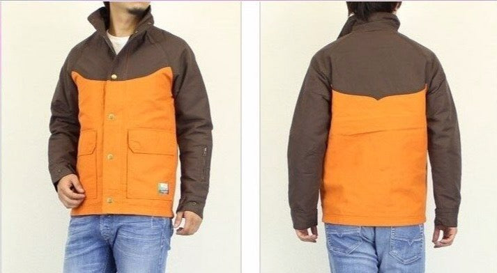 DIESEL55 MEN'S JUTREMP BROWN WITH ORANGE TOP JACKET Sz. M