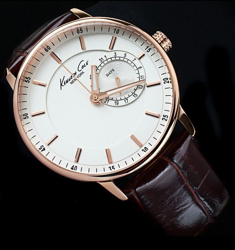KENNETH COLE MEN'S LUXURY SECOND DIAL ROSE GOLD WATCH KC1780