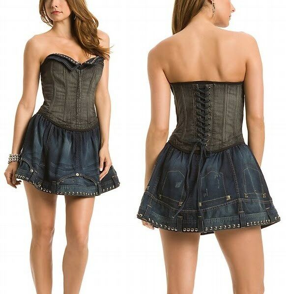 NWT $218 GUESS PREMIUM JEANS NATAZHA DENIM DRESS Sz. 3
