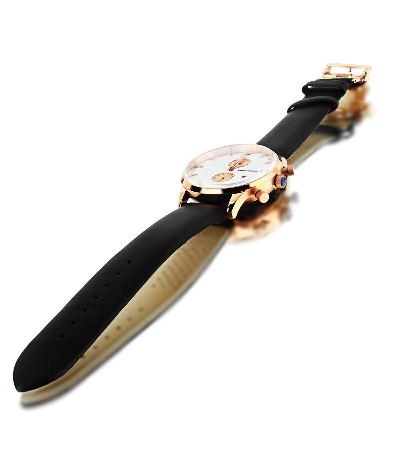 EMPORIO ARMMANI MEN'S CHRONOGRAPH LEATHER EDITION WATCH AR0398