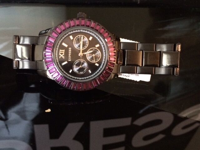 EXPRESS WOMEN'S PURPLE CRYSTALS LUXURY EXPRESS WATCH 38006160