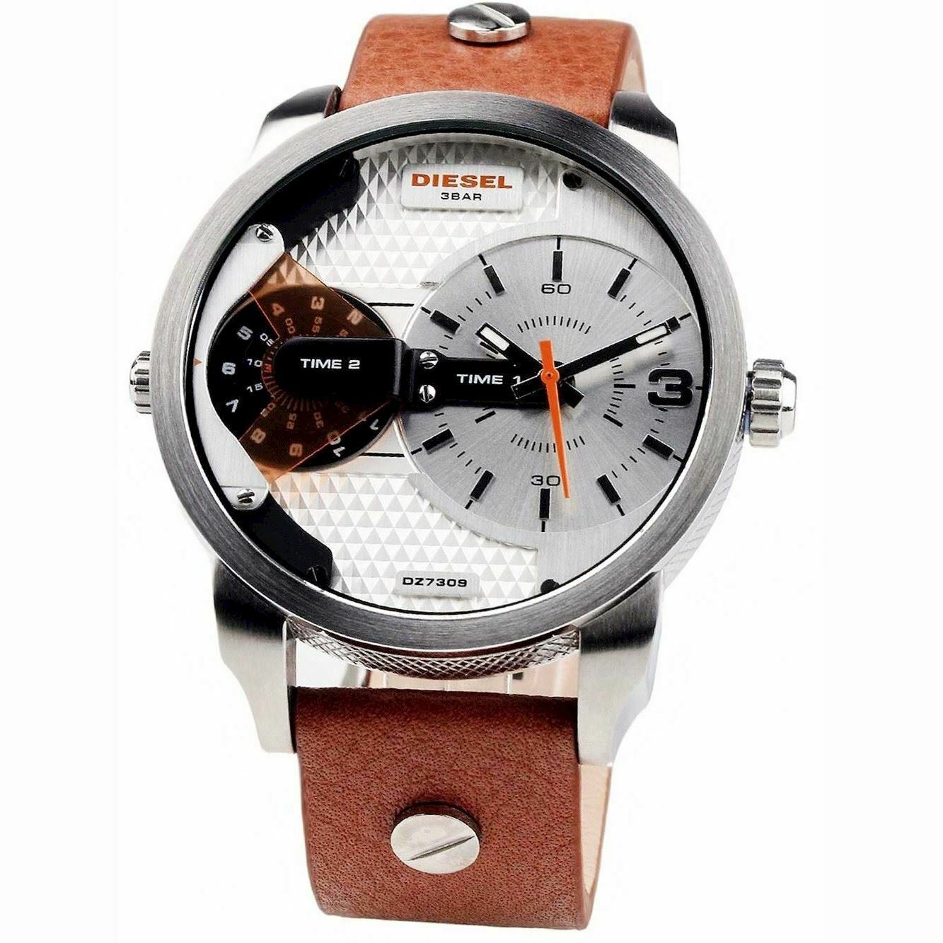 DIESEL MEN'S PREMIUM COLLECTION 2 TIME ZONE WATCH DZ7309