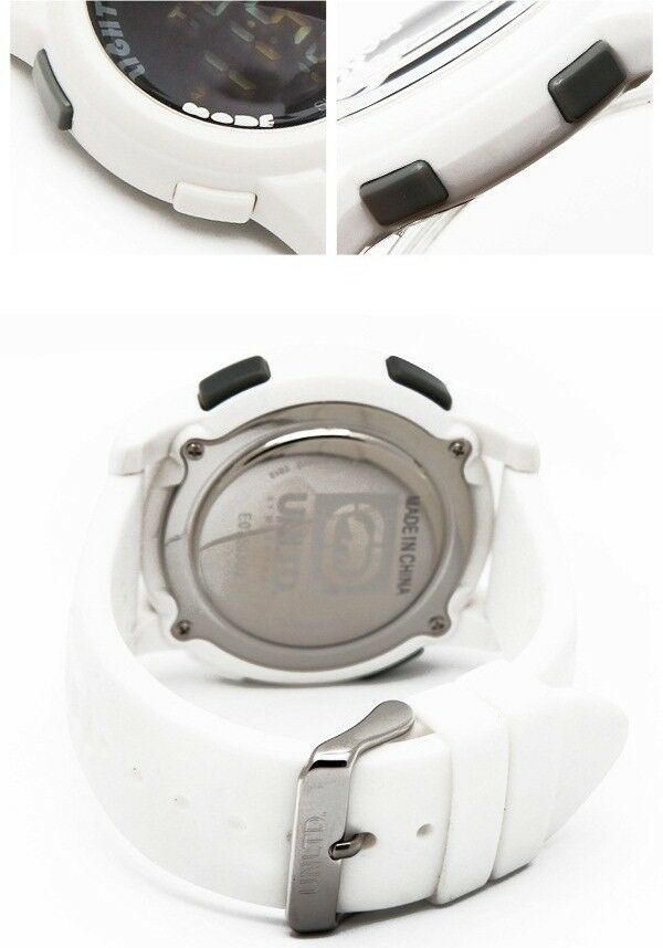 MARC ECKO MEN'S RUBBER BAND DIGITAL WHITE LCD WATCH E07503G2