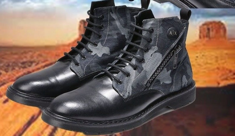 A/X Armani Exchange Men Camouflage Street Style Boots