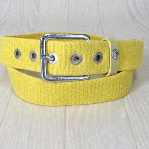 Diesel Brave Men Motif Lemon Yellow Belt