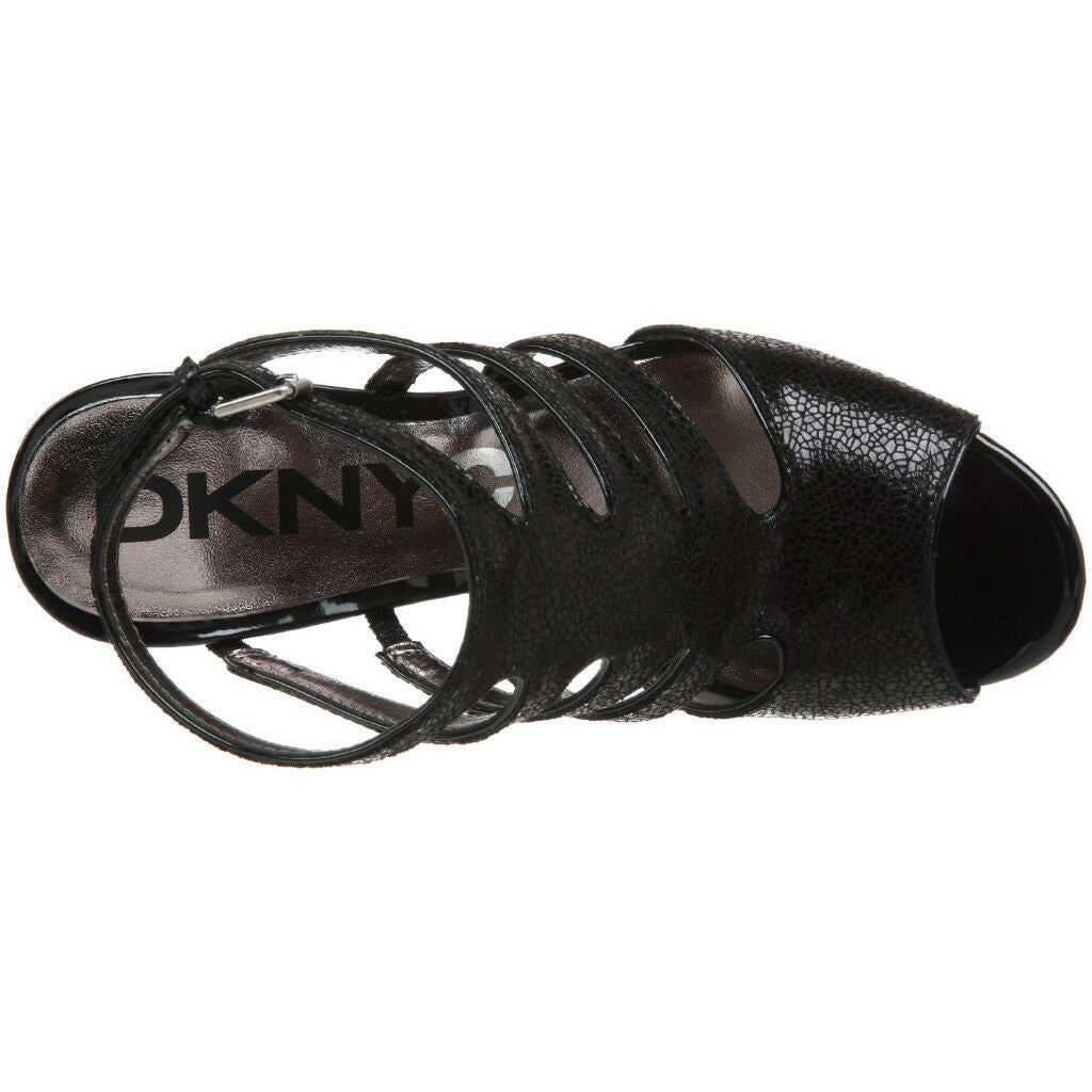 DKNY WOMAN'S ZURI BLACK SANDALS COLLECTION SHOES Sz. 9.5
