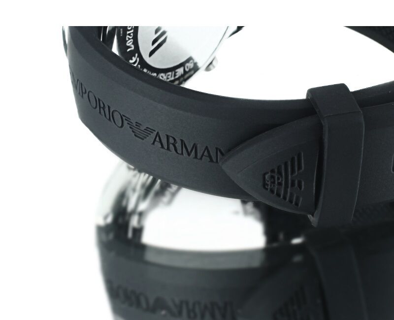 EMPORIO ARMANI MEN'S TACHYMETER CHRONOGRAPH BLACK WATCH AR5985