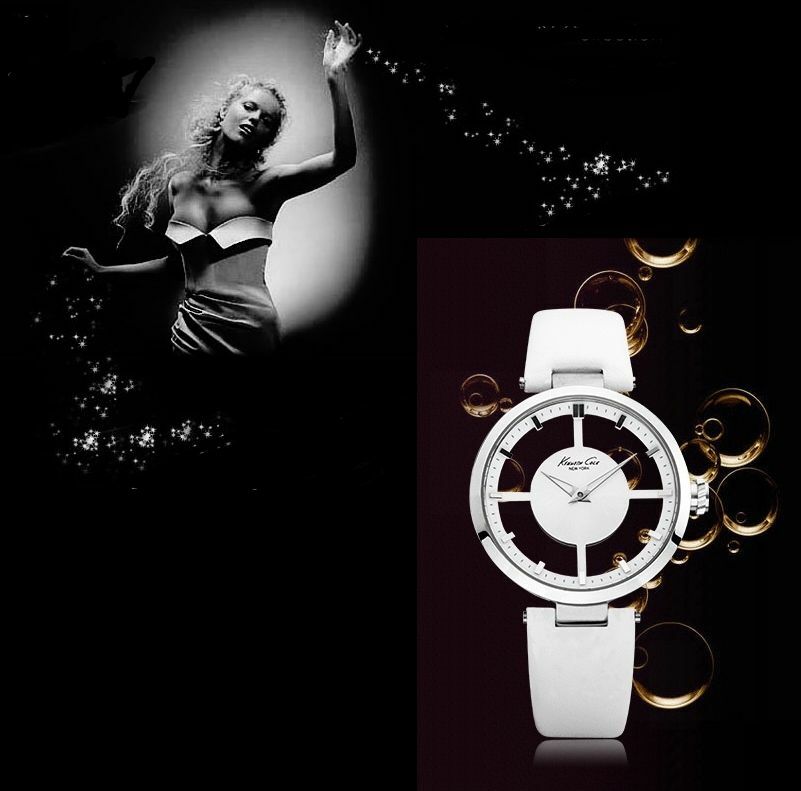 KENNETH COLE WOMEN'S X-RAY EDITION LEATHER WATCH KC2609