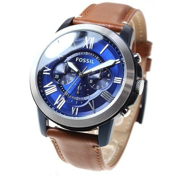 Fossil Men's Grant Chronograph Leather Collection Watch FS5151