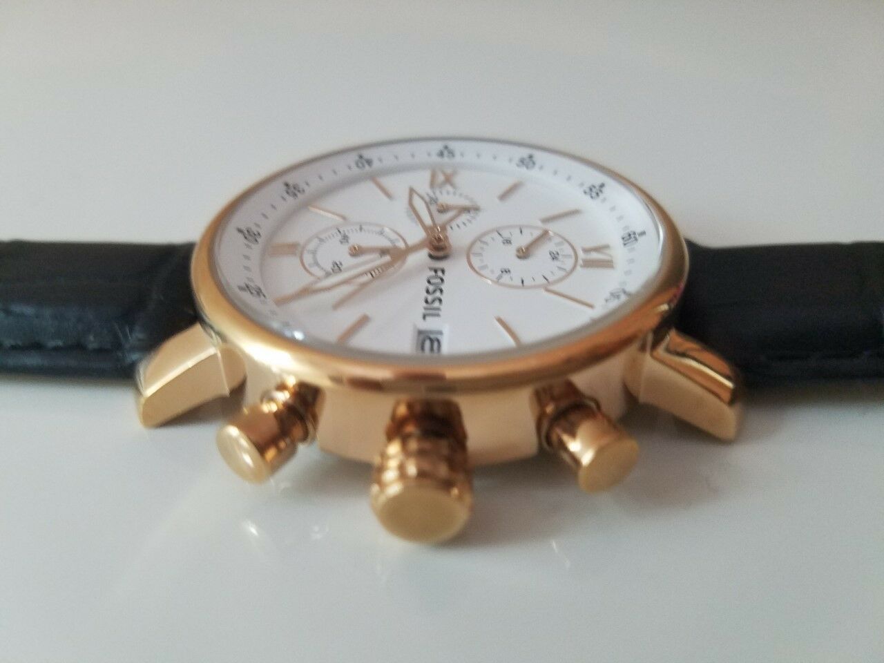FOSSIL MEN'S CLASSIC EDITION ROSE GOLD CHRONOGRAPH WATCH BQ2162
