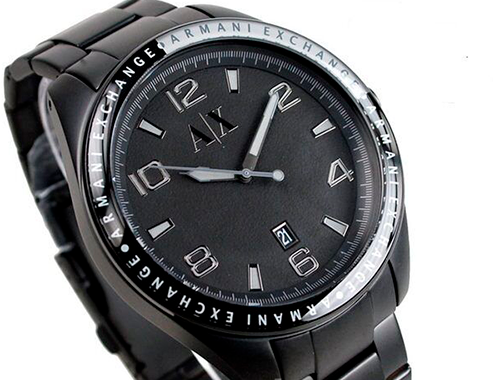 ARMANI EXCHANGE MEN'S LUXURY COLLECTION DRESS BLACK WATCH AX1304