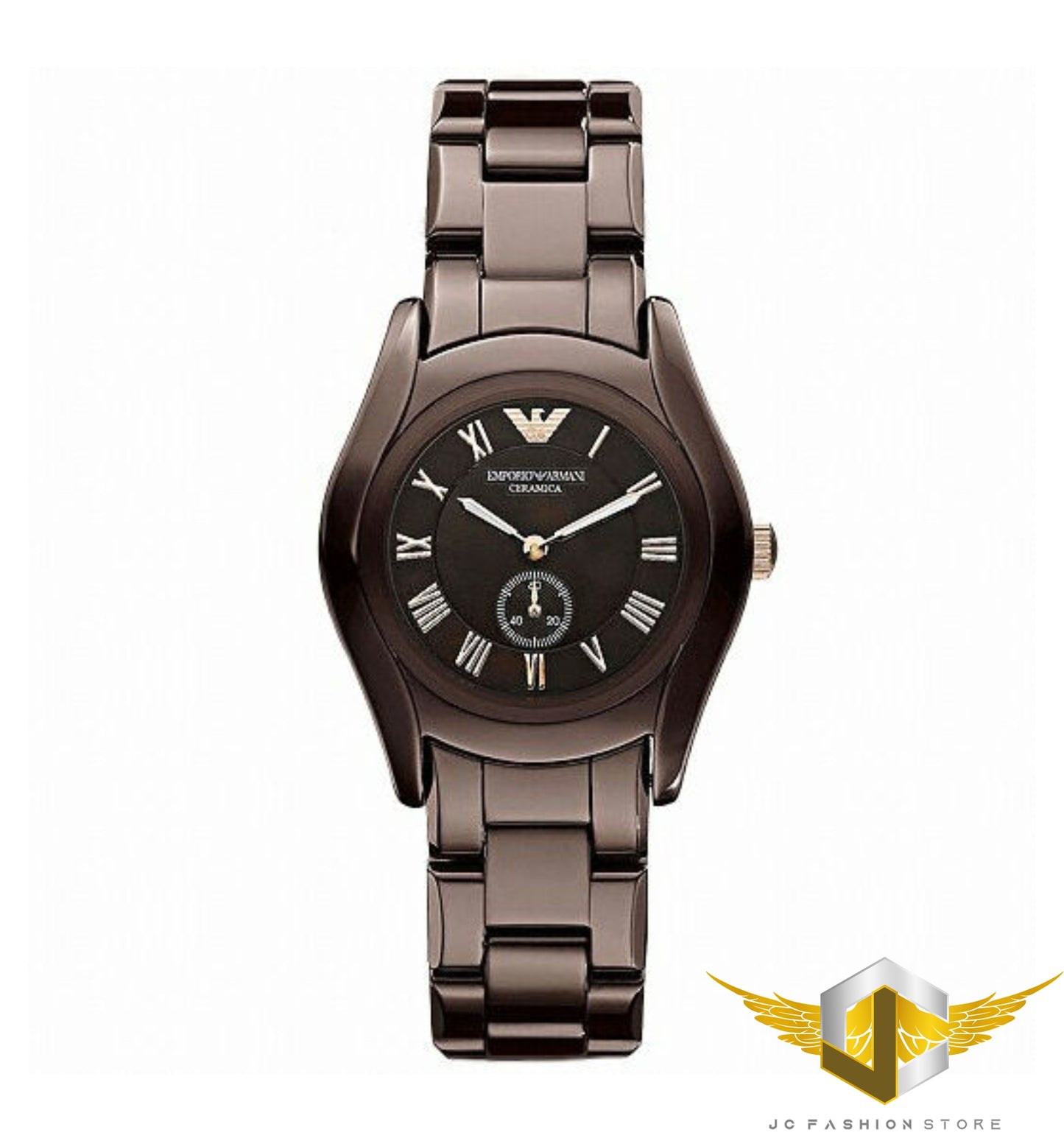 EMPORIO ARMANI LADIES COLLECTION CHOCOLATE CERAMIC WATCH AR1448