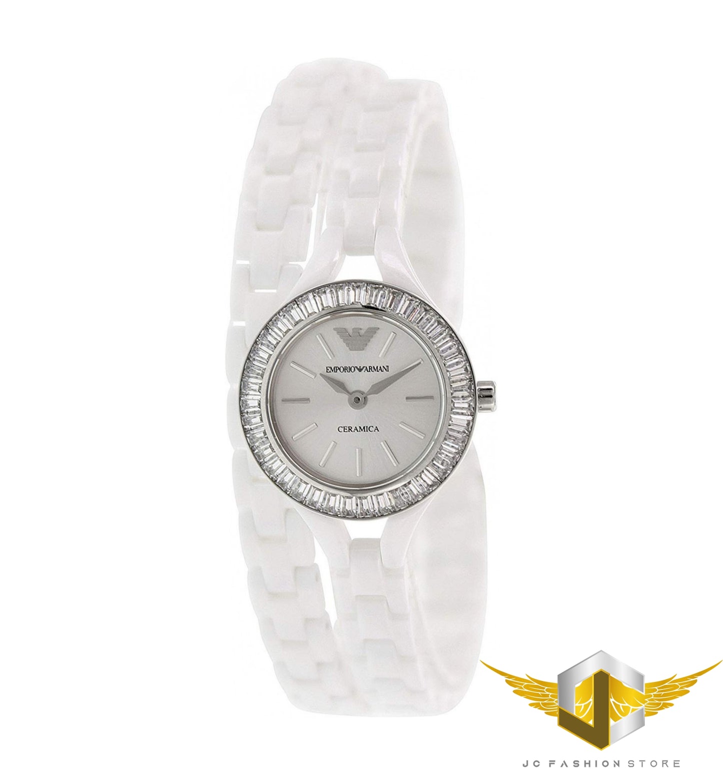 EMPORIO ARMANI LADIE'S WHITE WRAP CERAMIC WATCH AR1482