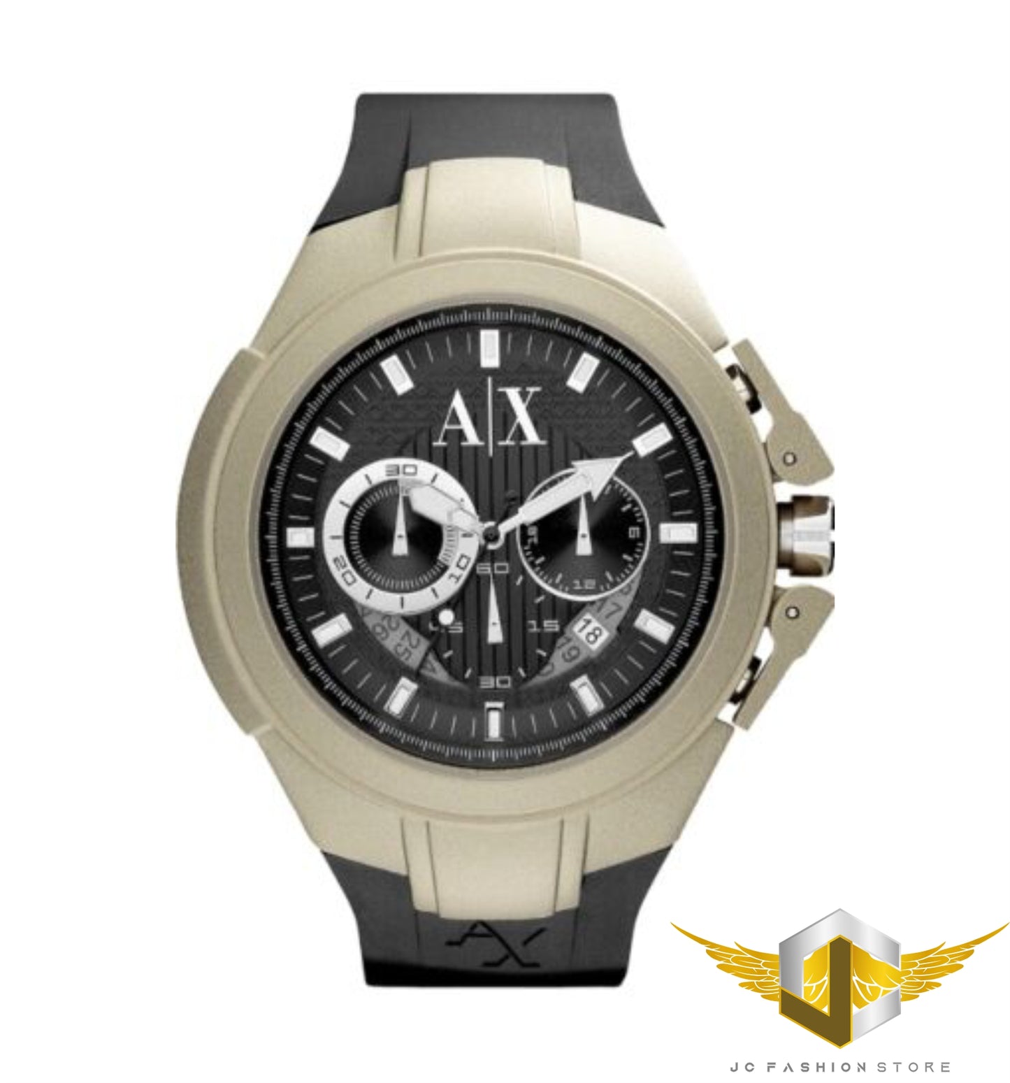 ARMANI EXCHANGE MEN'S CHRONOGRAPH RUBBER LUXURY WATCH AX1197