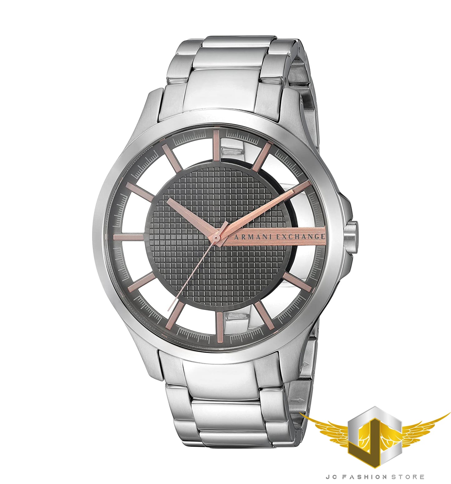 Armani Exchange Mens Silver/Rose Watch AX2199
