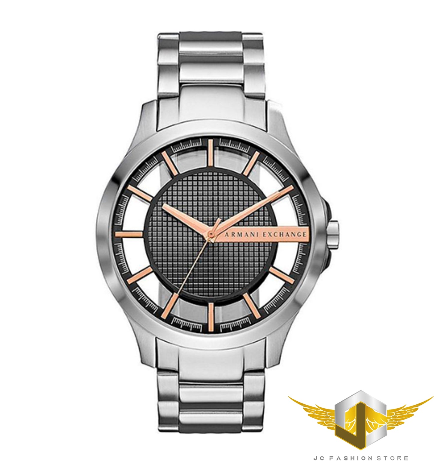 Armani Exchange Mens Silver/Rose Watch AX2199