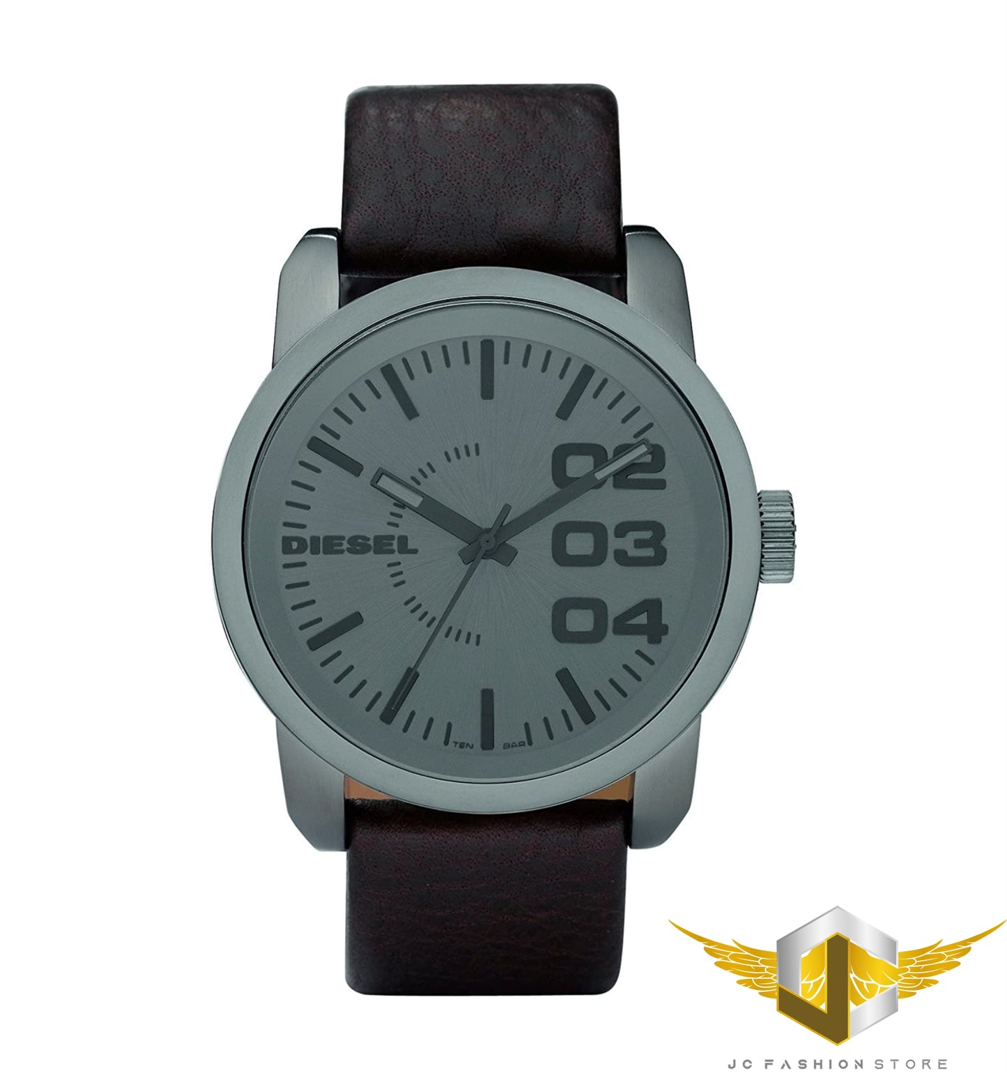 DIESEL MEN'S BROWN LEATHER AND BEIGE FACE DEATAIL 02,03,04 DIAL DZ1467