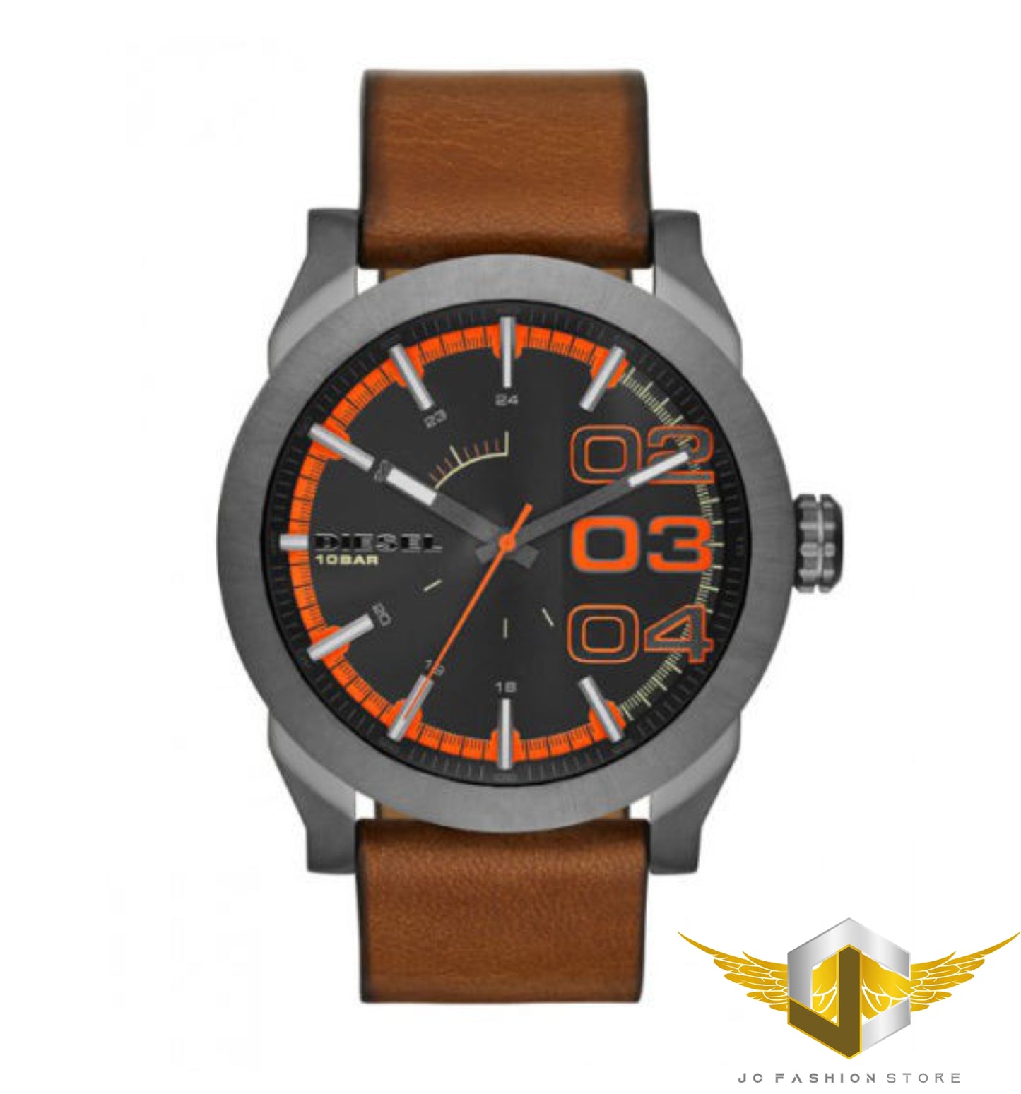 DIESEL MEN'S PREMIUM COLLECTION LEATHER BRAVE WATCH DZ1680