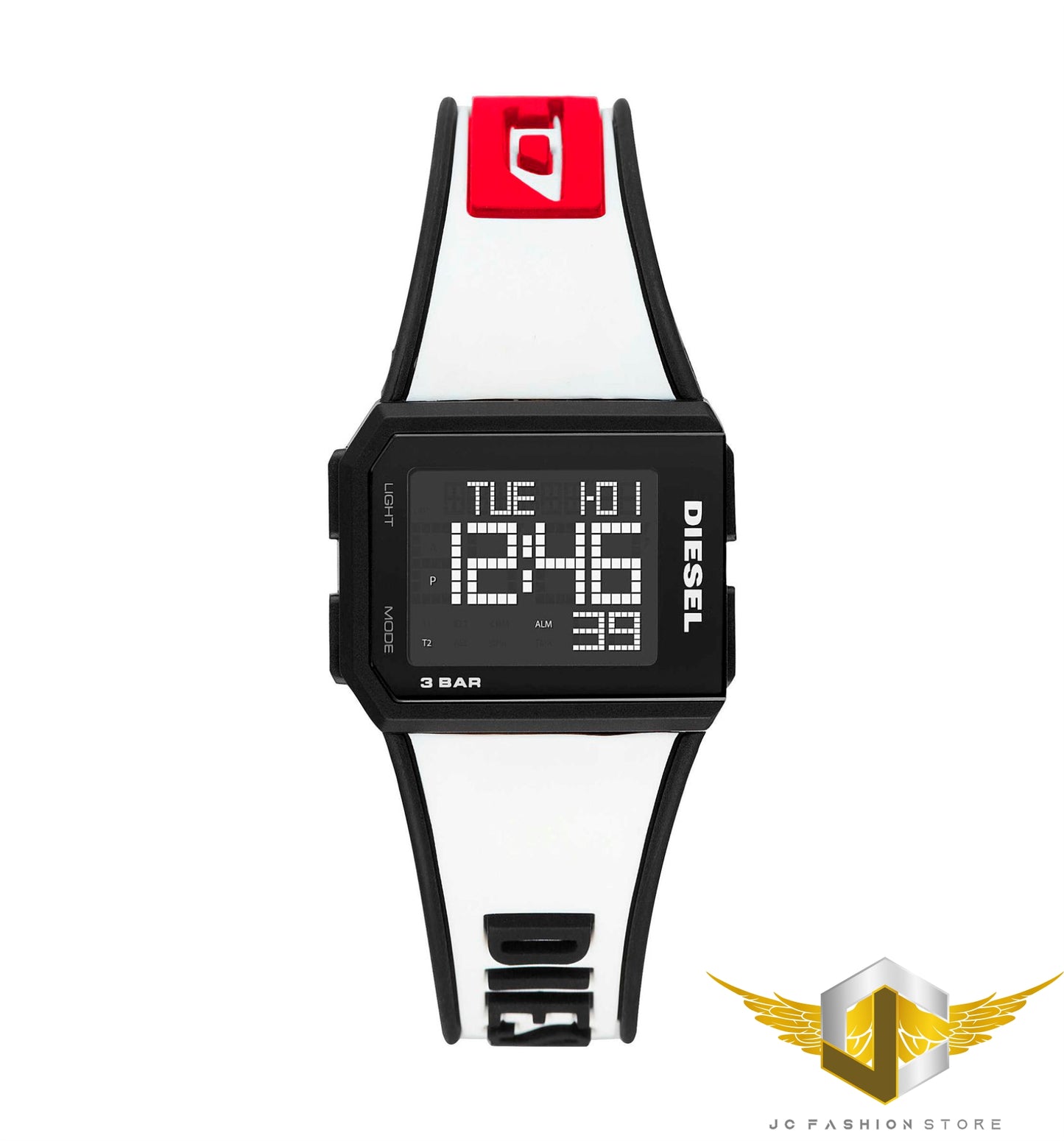 DIESEL MEN'S DIGITAL RUBBER WATCH DZ1922