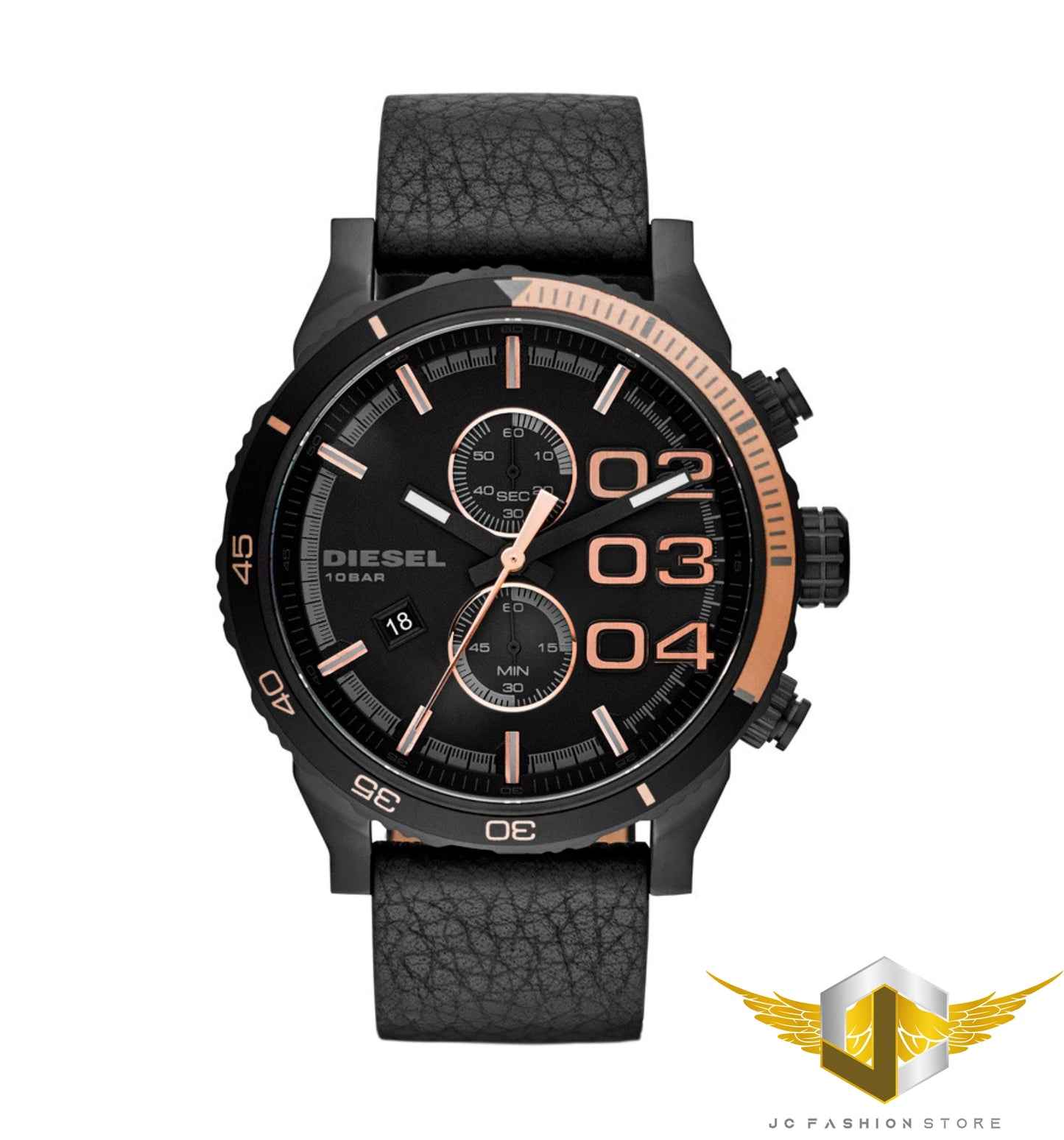 DIESEL MEN'S LEATHER WATCH DZ4327