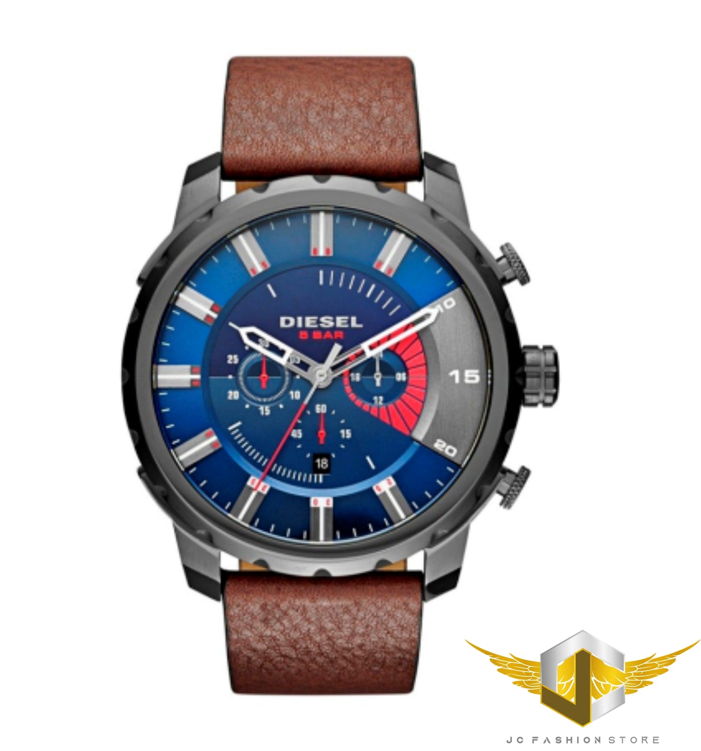 DIESEL MEN'S LEATHER WATCH DZ4366