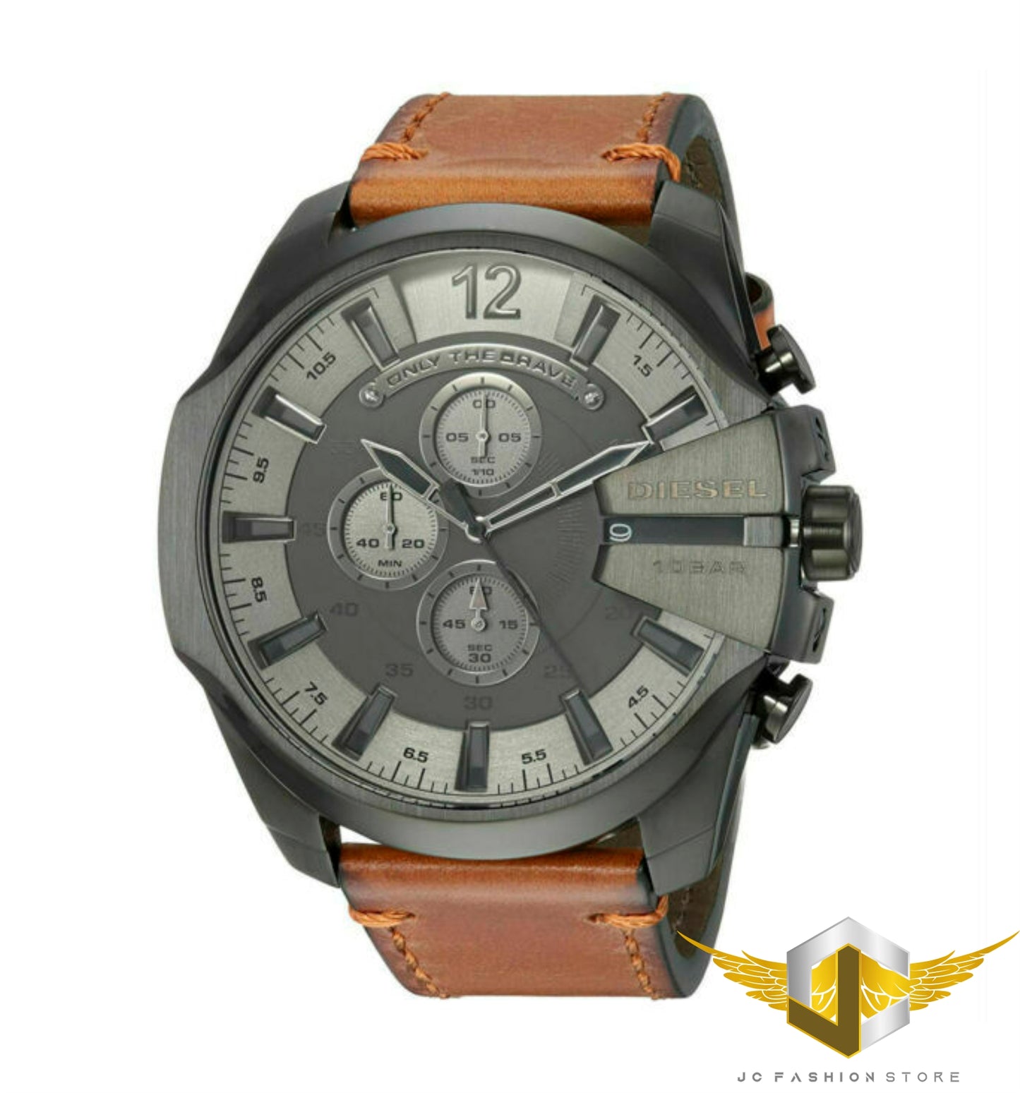 DIESEL MEN'S LEATHER WATCH DZ4463