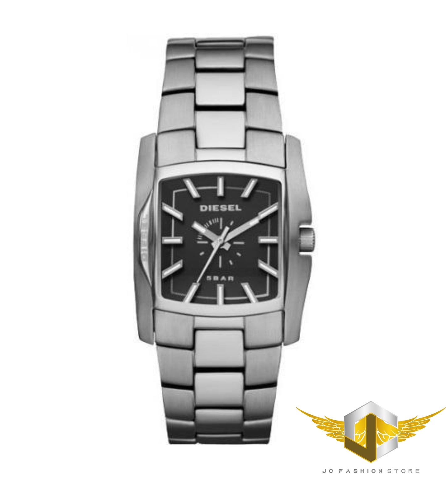 DIESEL LADIE'S STAINLESS STEEL SILVER BLACK DIAL WATCH DZ5287