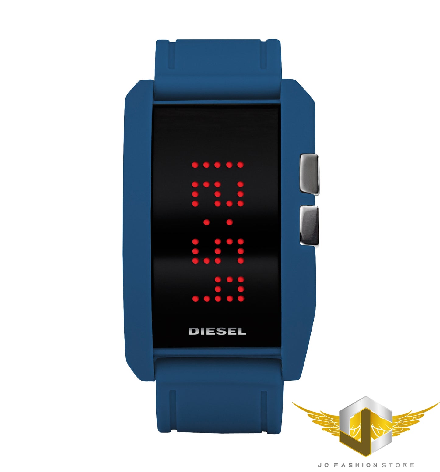 Diesel Men's Blue Digital Led Animation Rubber Band DZ7166