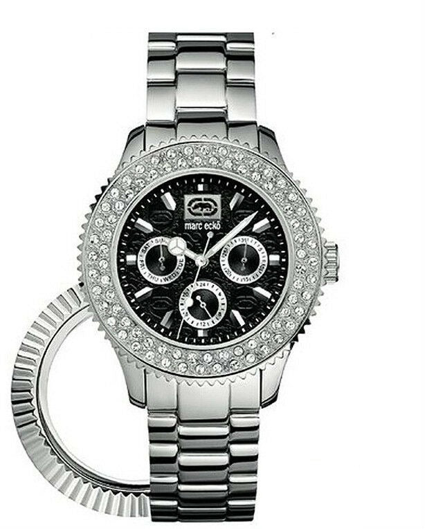 MARC ECKO LADIE'S SILVER INTERCHANGEABLE RING WATCH E15506M2